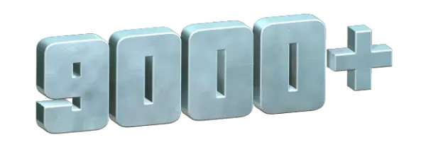 9000+